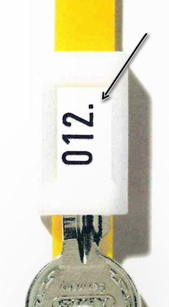 Kunststoff-Nummernplättchen für Box