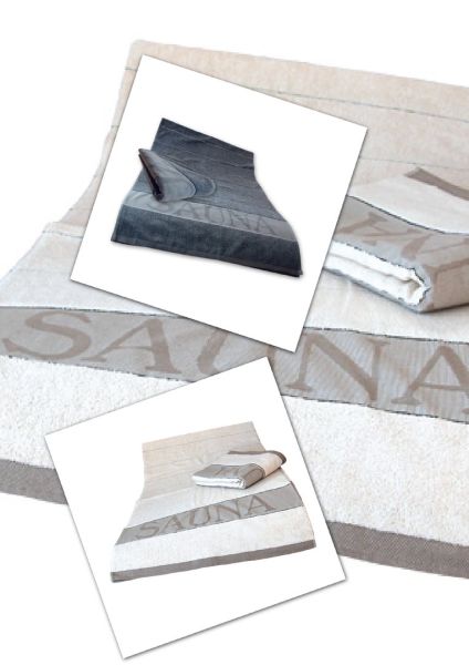Saunatuch XXL 220x75cm 100% Baumwolle mit Schriftzug